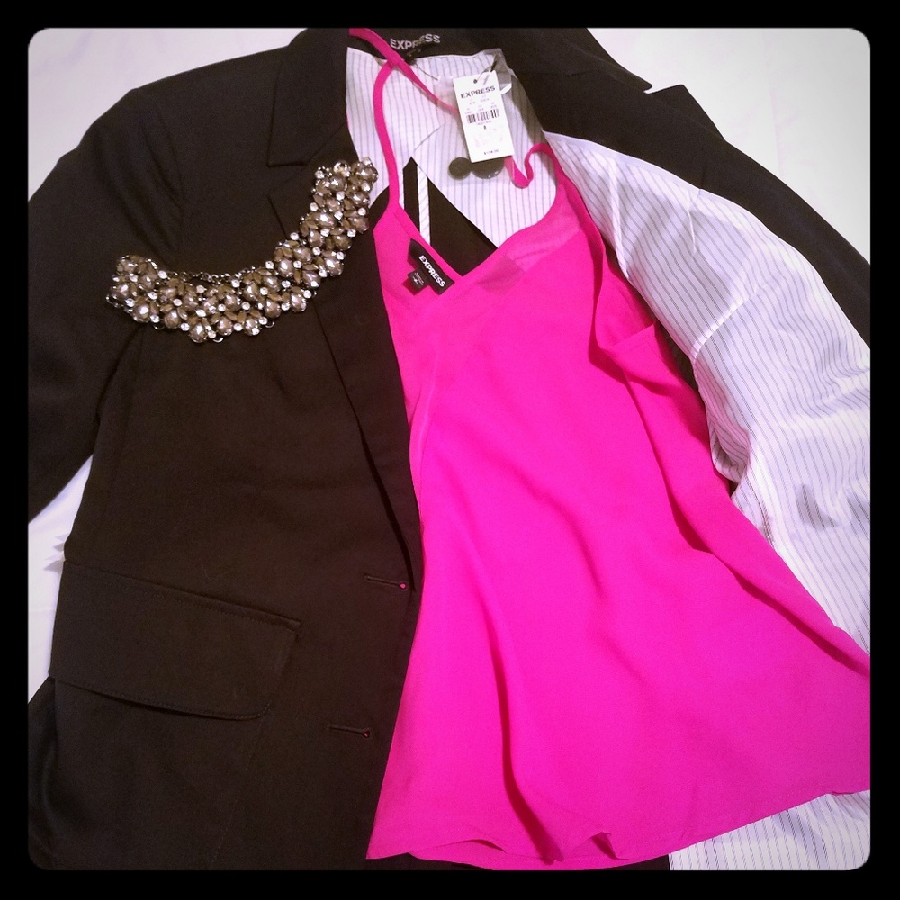 Express Notch Collar Two Button Blazer